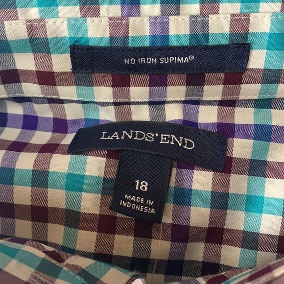 Sz18 Lands End Button Down Shirt NWT - Picture 6 of 6